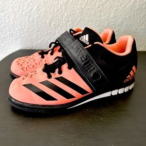 Adidas powerlifting shoes. Pink and black.size 7